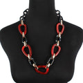 Creative Double Color Acrylic Chunky Chain Necklace