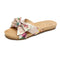 Bowknot Pattern Open Toe Casual Beach Slippers Shoes