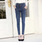 Casual High-waisted Zipper Design Raw Hem Jeans