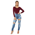 Hot Sale Casual Women Ripped Design Jeans