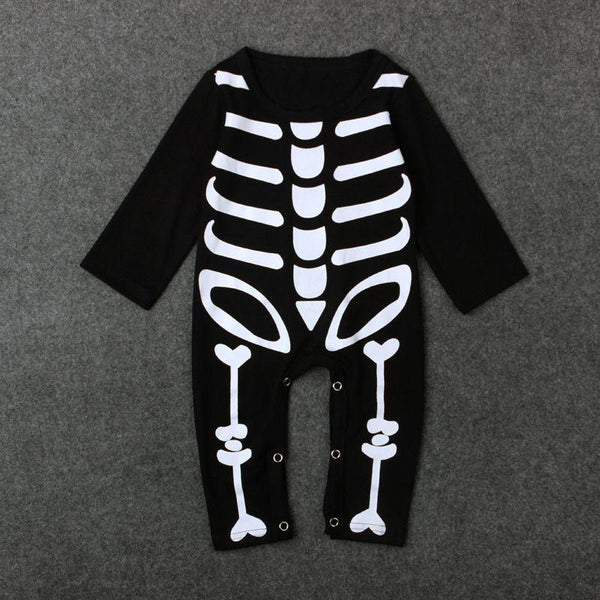 Baby Clothing Skull Print Long Sleeves Jumpsuit