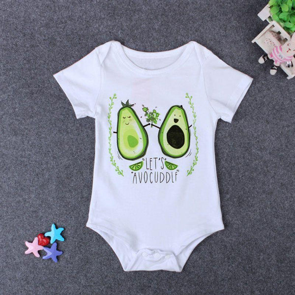 Baby Girl Cute Fruit Print Soft Bodysuit