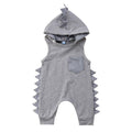 Baby Boys Dinosaur Pattern Demountable Sleeveless Jumpsuit