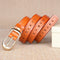 Casual Good Quality Colored Leather Metal Buckle Belt
