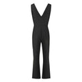 Elegant Women Solid Color Sleeveless Defined Waist Flare Jumpsuits