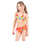2 Pcs Girl Multicolor Flower Pattern Halterneck Swimsuit