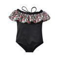 Pretty Girl Halter Neck Off-shoulder Floral Print Swimwear
