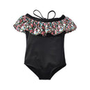 Pretty Girl Halter Neck Off-shoulder Floral Print Swimwear