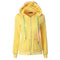 Casual Bright Color Women New Arrival Zipper Pocket Hoodies