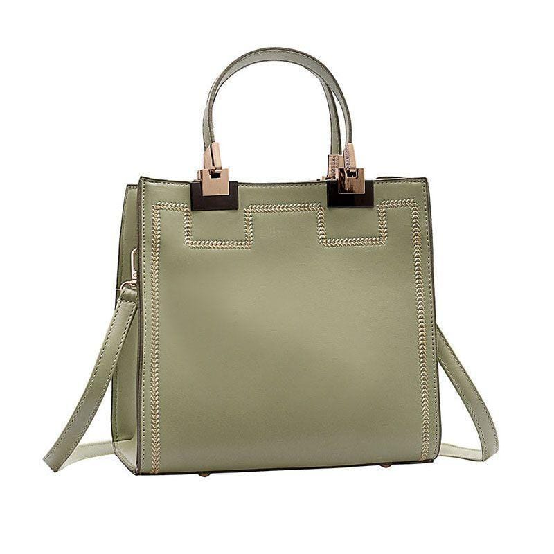 Women Elegant Office Solid Color Single Strap Tote Bag