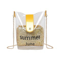 Casual Summer 2pcs/set Fashion Sequin Design PVC Bucket Bag