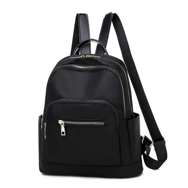Casual Durable Oxford Fabric Golden Zipper Design Unisex Backpack