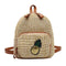 Casual Summer Handmade Straw Woven Pattern Pineapple Mini Backpack