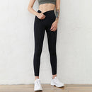 Women Fashion Simple Solid Color Figure Flattering Yoga Pants Running Leggings