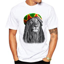 Men Fashion Lion Print Short Sleeves T-shirts