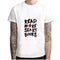 Men Letter Print Round Neck T-shirts