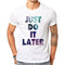 Men Multicolor Letter Print Short Sleeves T-shirt Tops