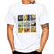 Men Casual Style Oil Painting Print Tees