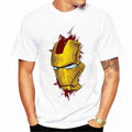 Men Cartoon Print Round Neck Casual T-shirts