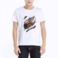 Men Creative Design Muscle Print Round Neck Tees