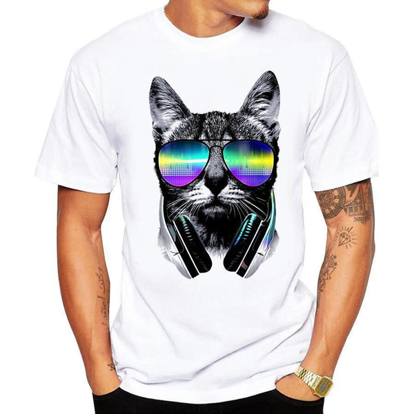 Men Fashion Animals Print Short Sleeves T-shirts