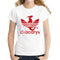 Creative Contrast Color Dragon Printed Women Summer Casual Tee
