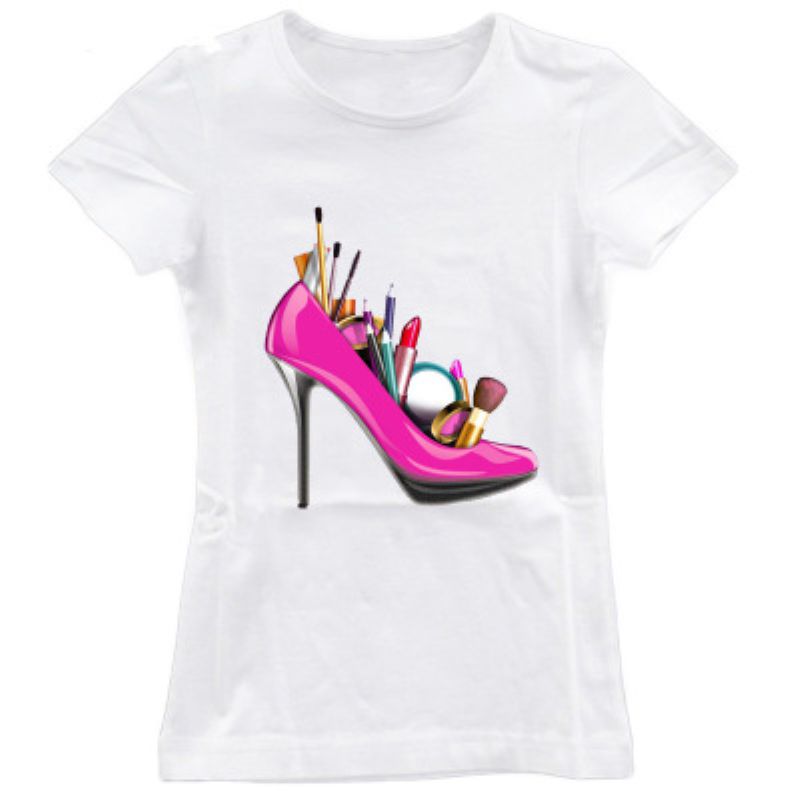 Hot Sale Exquisite Women Cosmetic Printed Tee