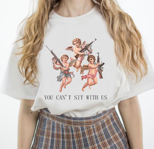 Creative Angels Printed Casual Women Summer Tee