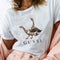 Casual Round Neck Short-sleeve Ducks Printed Summer Tree