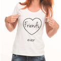 Best Friends Forever Casual Letter Printed BFF Casual Tee