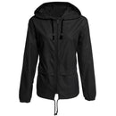 Women Casual Unisex Plain Color Light Weight Waterproof Outdoor Jacket