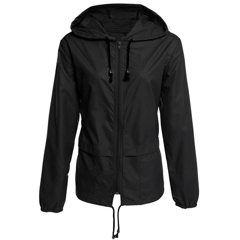 Women Casual Unisex Plain Color Light Weight Waterproof Outdoor Jacket