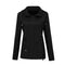 Casual Women Solid Color Lapel Collar Drawstring Pattern Waterproof Jacket