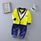 Fashion Boys 2 Pcs Cotton Patchwork Long Sleeves Tops And Pants