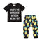 Fashion Boys Cotton Letter Print T-shirts And Pineapple Pants