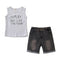 Casual Boys 2 Pcs Sleeveless Tanks And Denim Shorts