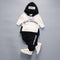 Fashion Boys Cotton 2 Pcs Patchwork Long Sleeves Hoodies And Pants