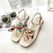 Bowknot Pattern Buckle Strap Cute Thong Sandals Shoes