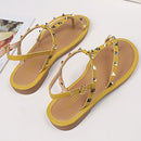 Fashion Stud Decor Toe Ring Slingback Sandals Shoes