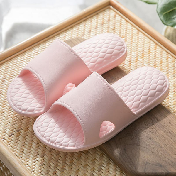 Candy Color Women Soft Insole Anti Skid Bathroom Flat Slippers Shoes
