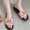 Cartoon Pattern Round Toe Flat Slippers Shoes