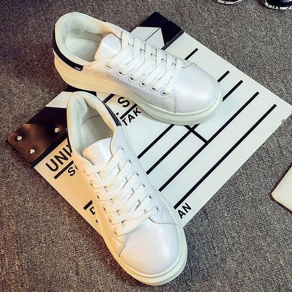 PU Upper Hollow Out Fashion Casual Platform Sneakers Shoes