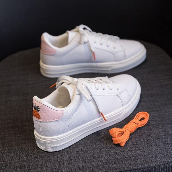 PU Upper Lace-up Round-toe Casual Fashion Skate Shoes