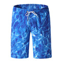 Men Appliques Drawstring Casual Beach Shorts