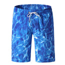 Men Appliques Drawstring Casual Beach Shorts