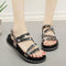 Fashion Sequin Design Comfortable Platform Buckle Ankle Strap Sandals Shoes