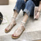 Crossed Transparent Upper Lace-up Design Vacation Style Gladiator Sandals Shoes