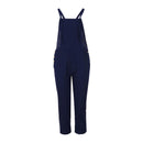 Casual Women Solid Color Loose Pattern Buttoned Jumpsuits