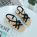 Fashion Simple Style Women Open Toe Flat Gladiator Sandals Shoes