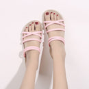 Fashion Upper Crossed Design Women Solid Color Gladiator Slippers Shoes